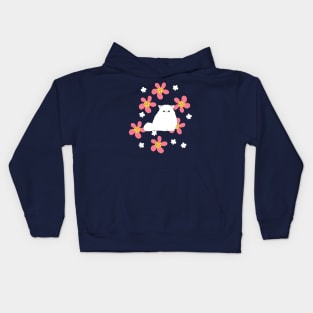 Persian Kitten and Flowers Kids Hoodie